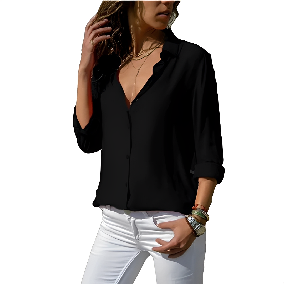 Aiah - Flowy V-Neck Blouse