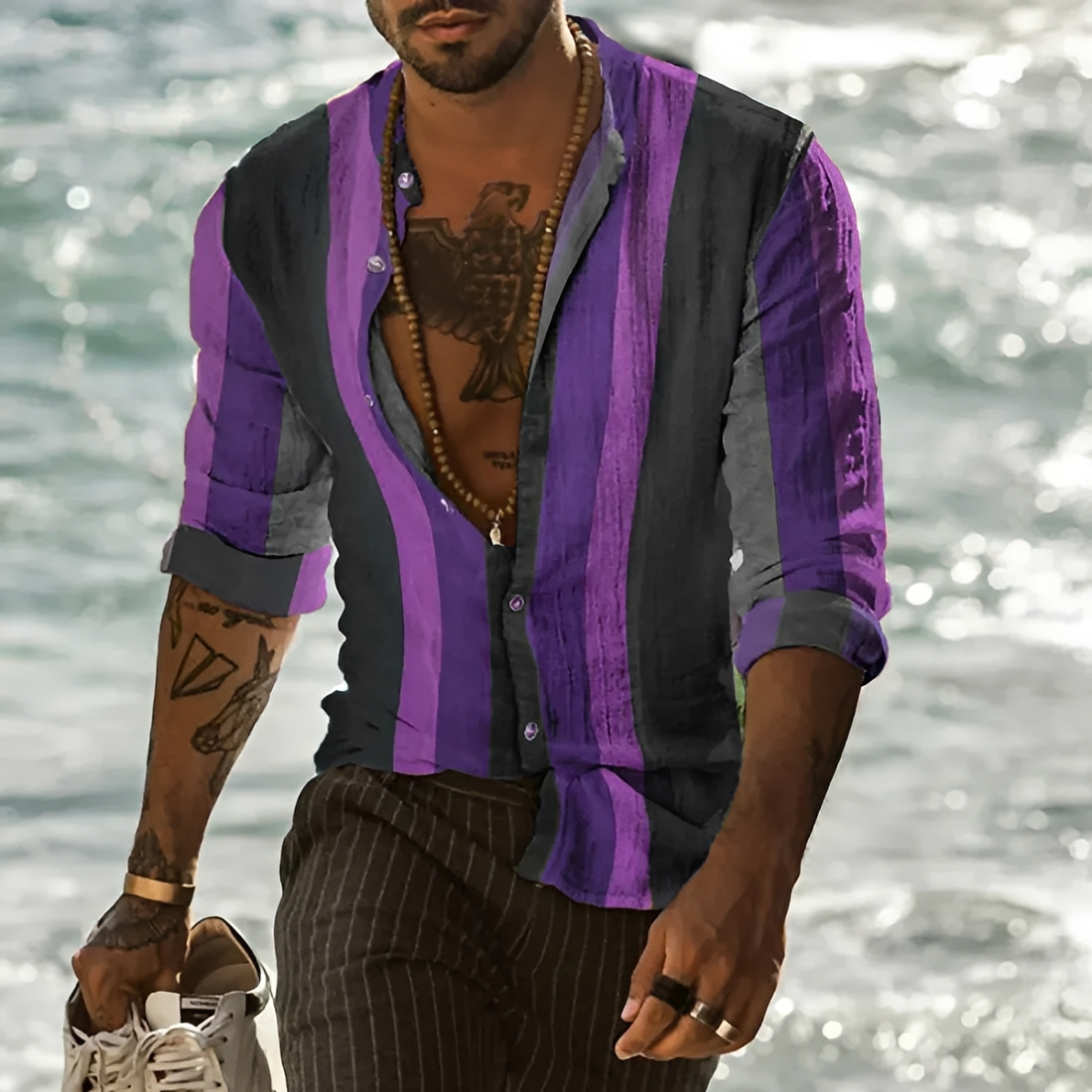 Laurence - Casual Stripe Shirt Breeze