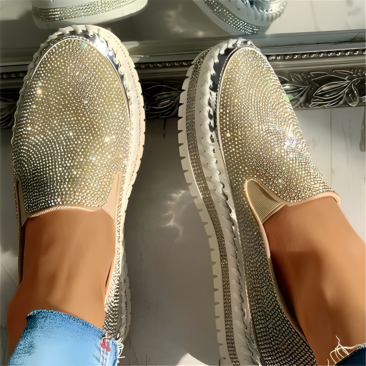 Keyshia - Shimmering Diamond Loafers