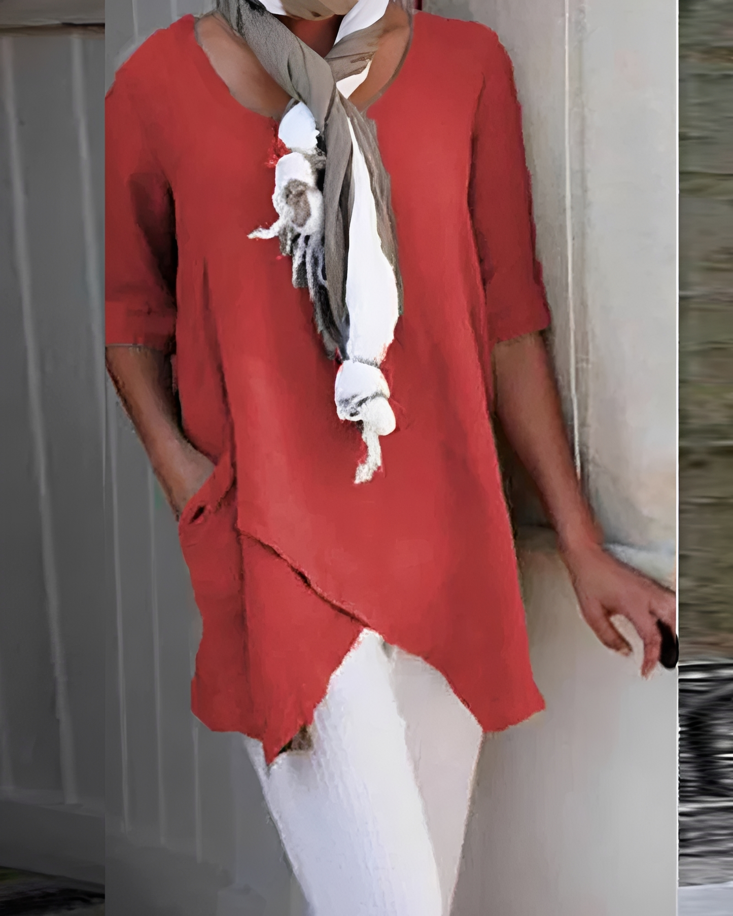 Marcia - Fashionable Round Neck Shirt