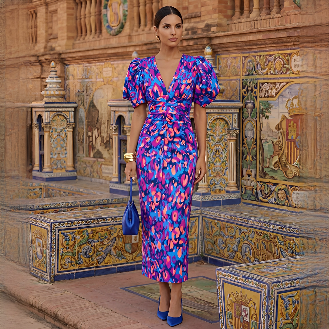 Glecey - Stylish Dress with Puff Sleeve Appeal