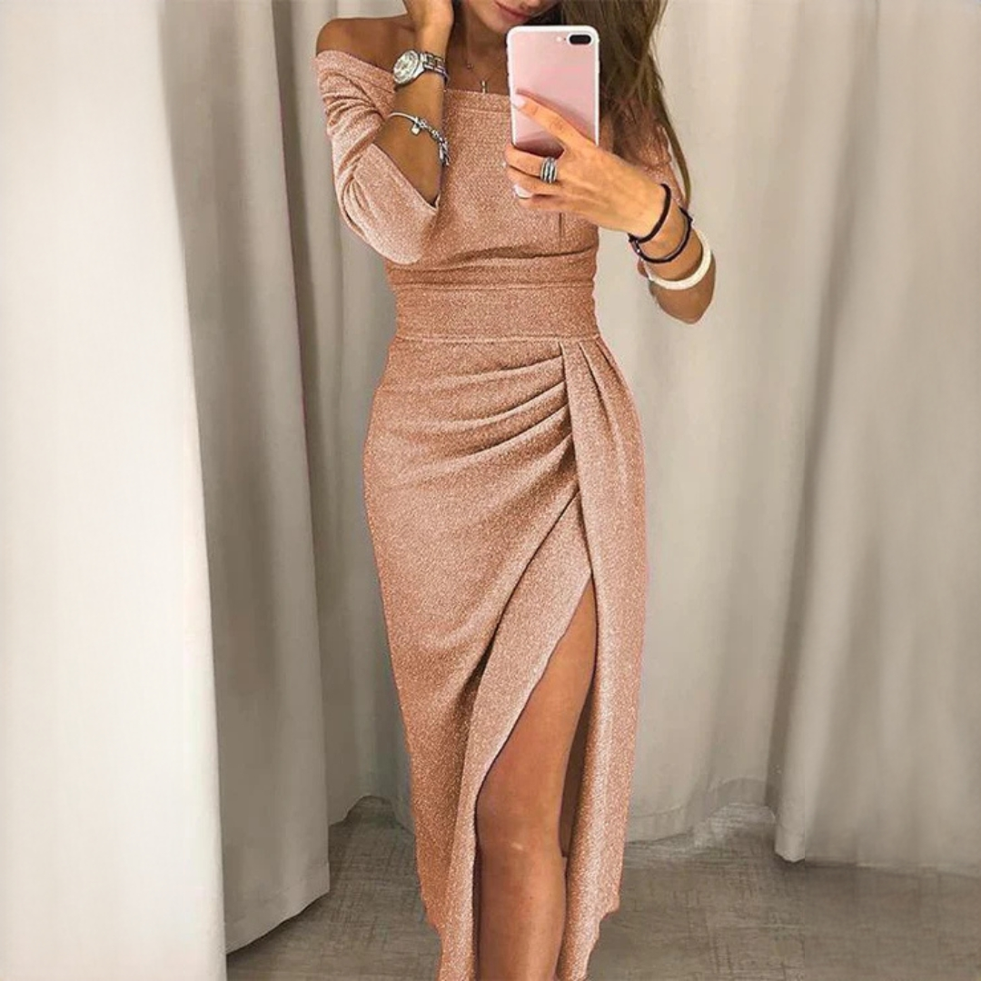 Leila - Stylish Wrapped Long Dress