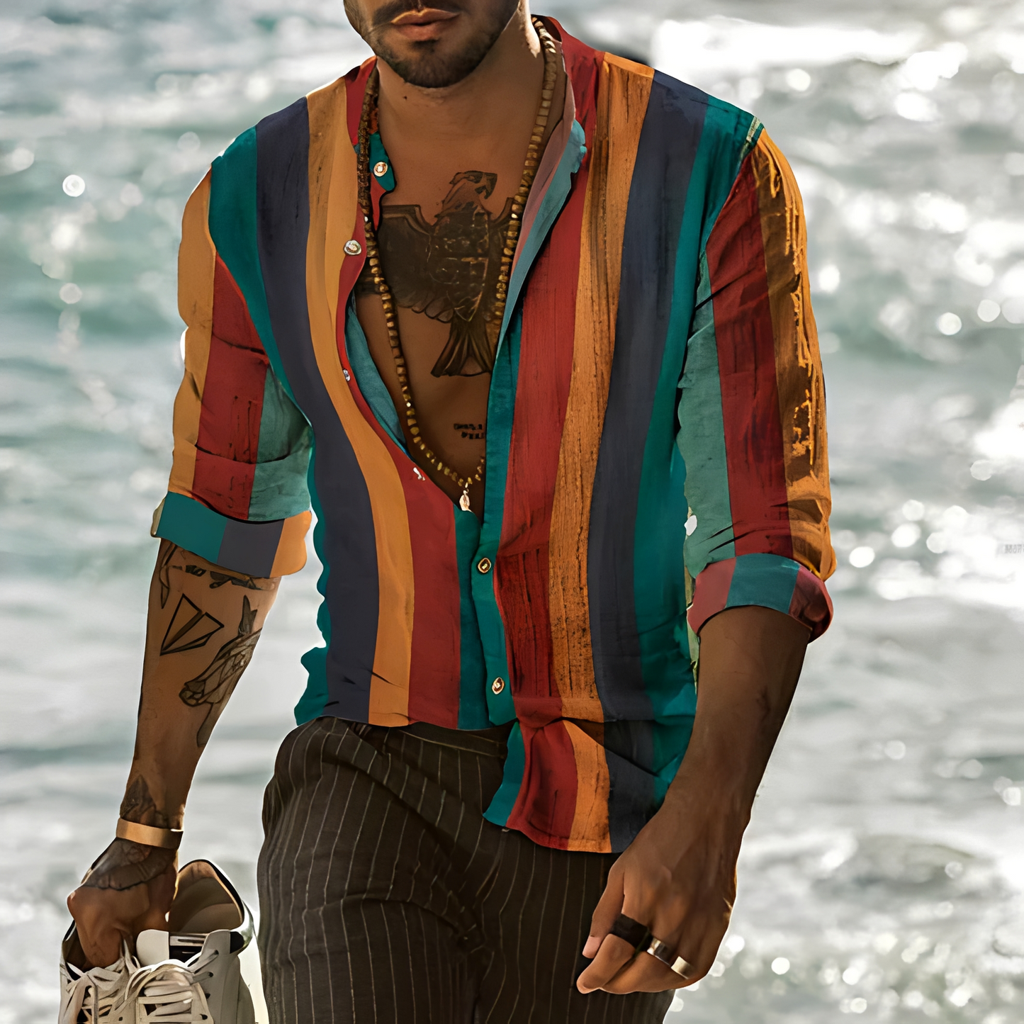 Laurence - Casual Stripe Shirt Breeze