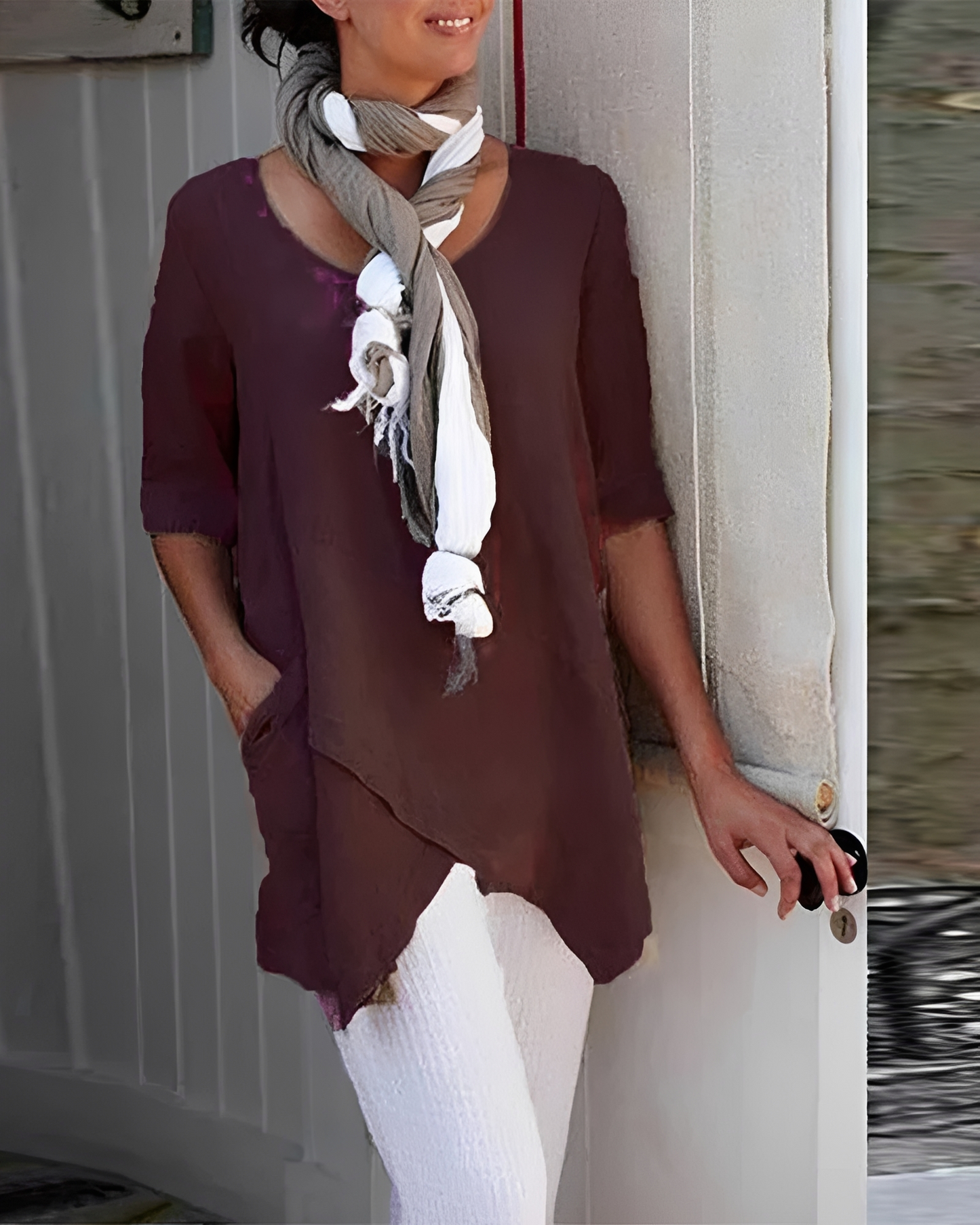 Marcia - Fashionable Round Neck Shirt
