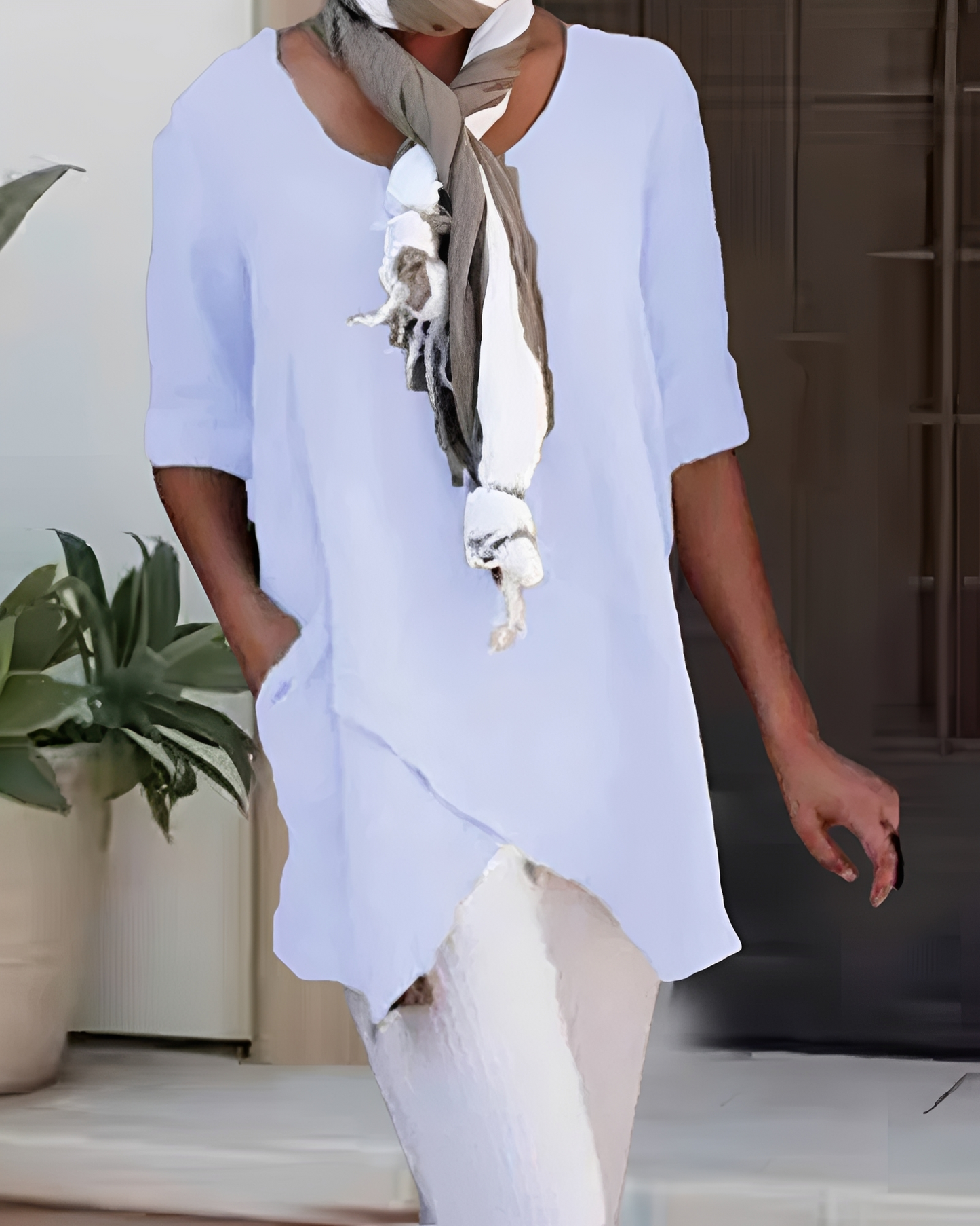 Marcia - Fashionable Round Neck Shirt