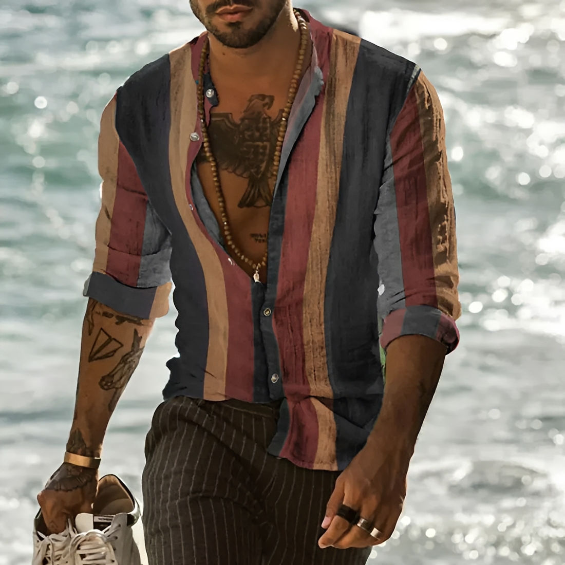 Laurence - Casual Stripe Shirt Breeze