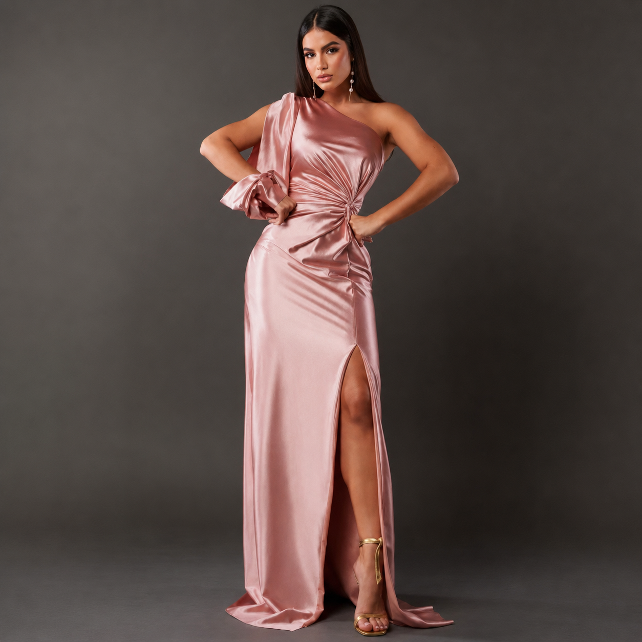 Fely - Bright One-Shoulder Dress