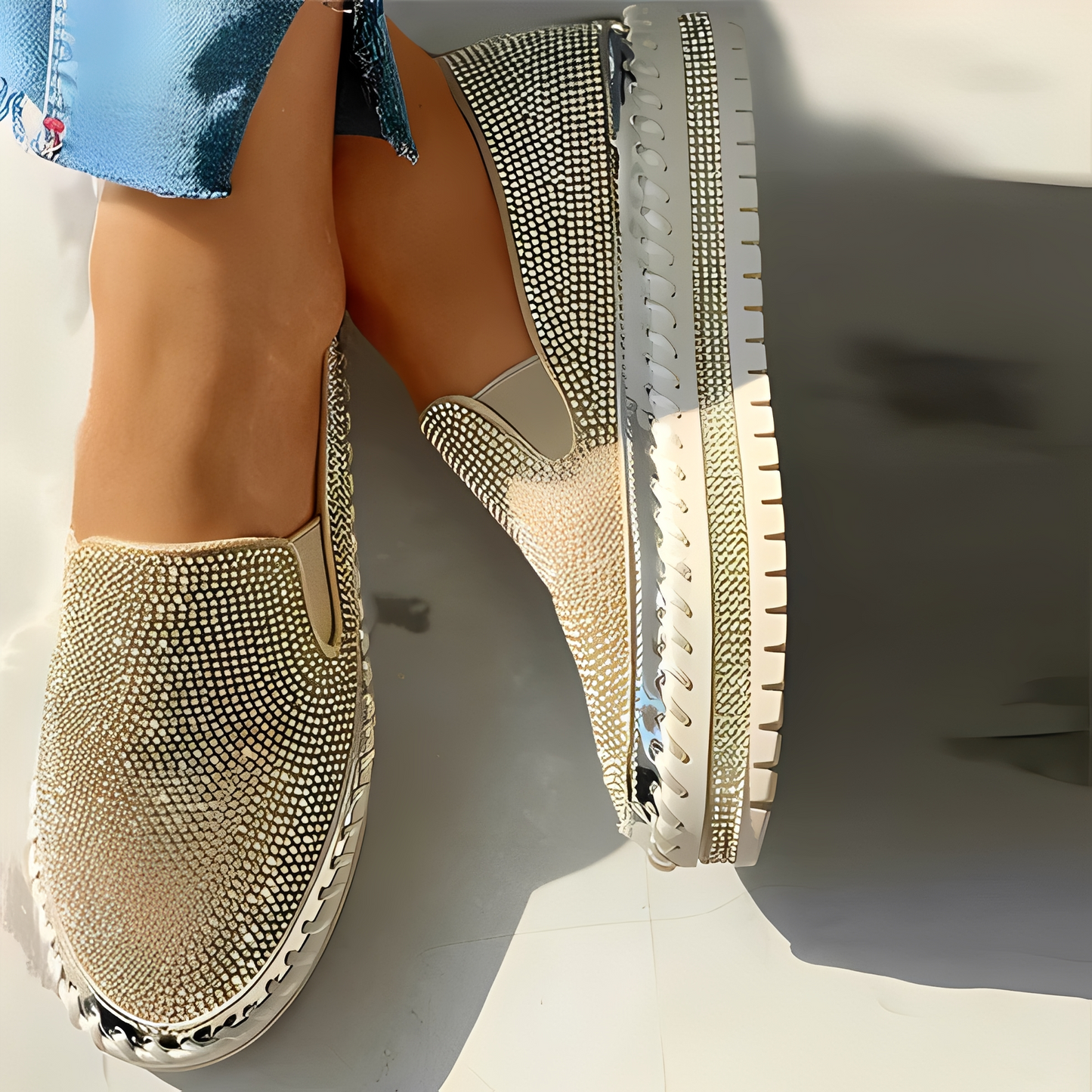 Keyshia - Shimmering Diamond Loafers