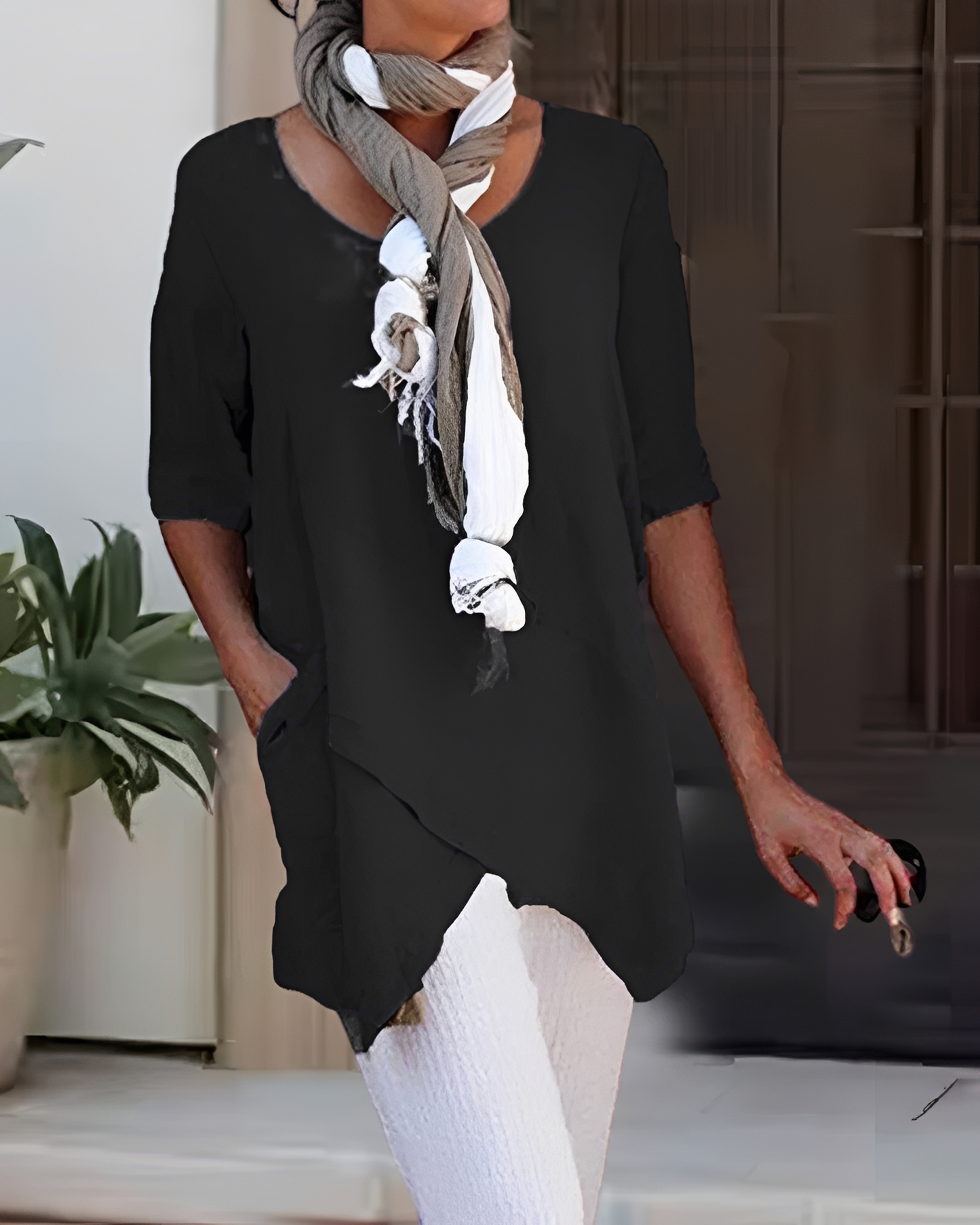 Marcia - Fashionable Round Neck Shirt
