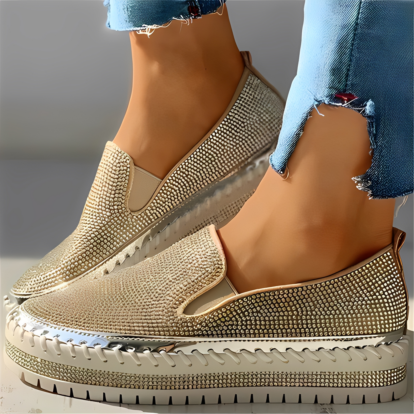 Keyshia - Shimmering Diamond Loafers