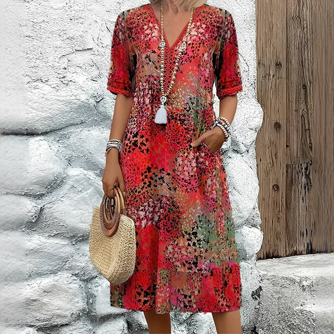 Caramina - Elegant Soft Midi Dress
