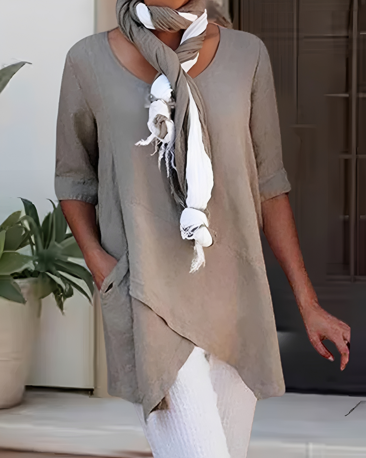 Marcia - Fashionable Round Neck Shirt