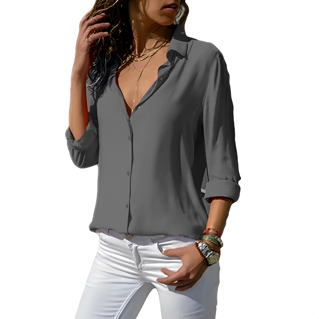 Aiah - Flowy V-Neck Blouse