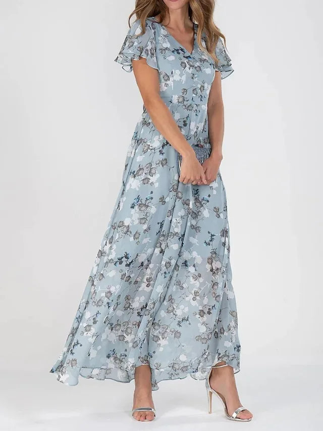 Vicky - Flowing Long Floral Dress