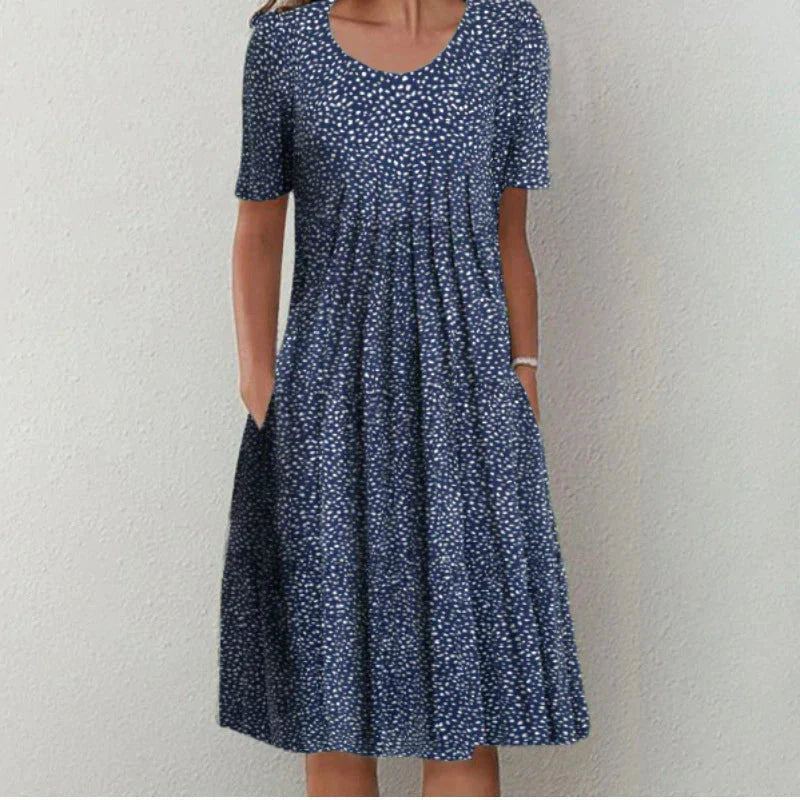 Emma - Stylish Round Neck Mini Dress