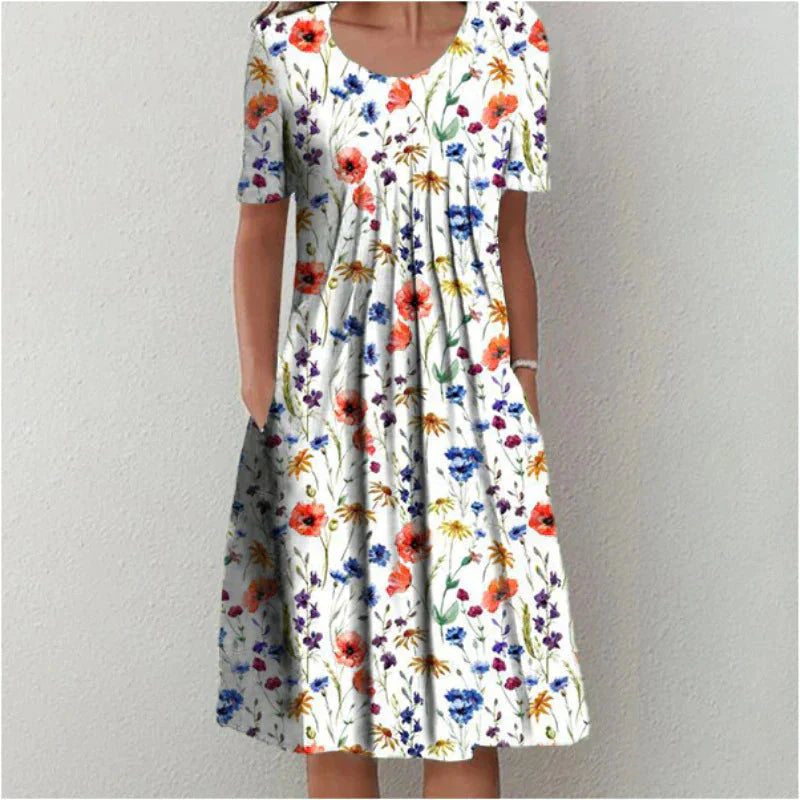 Emma - Stylish Round Neck Mini Dress