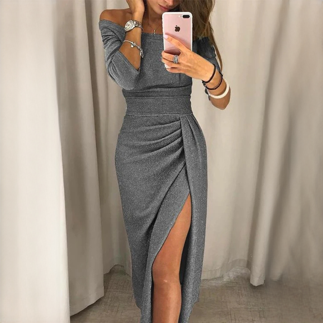 Leila - Stylish Wrapped Long Dress