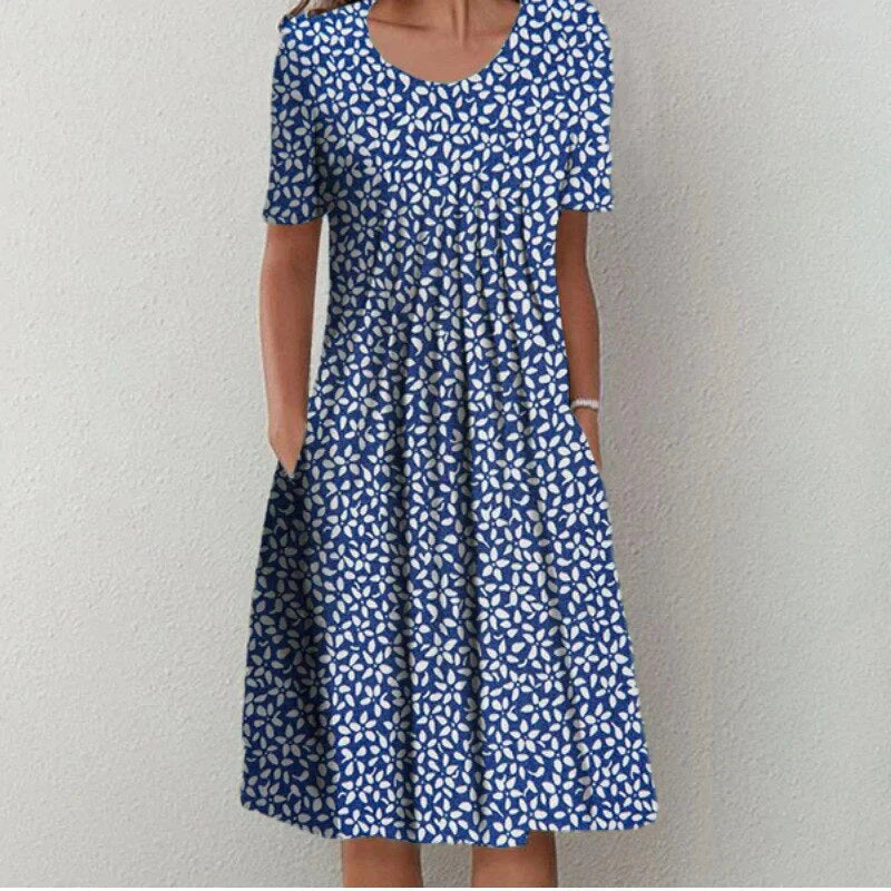 Emma - Stylish Round Neck Mini Dress