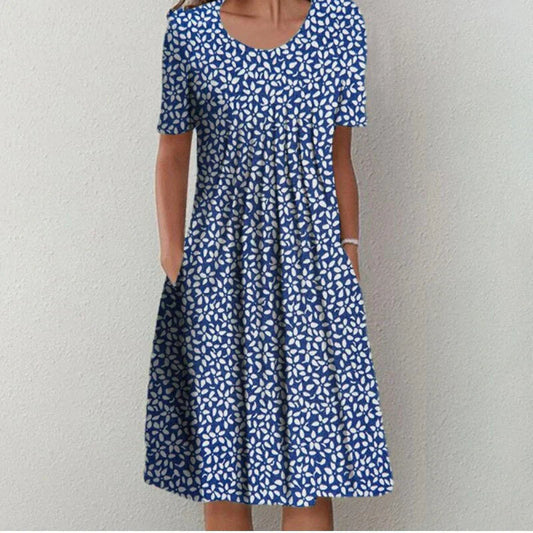 Emma - Stylish Round Neck Mini Dress