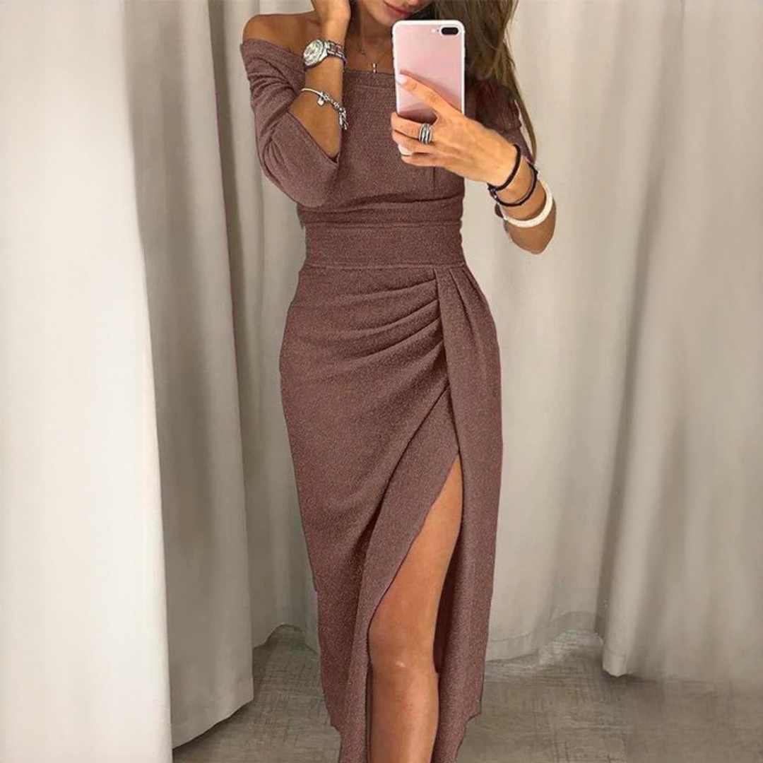 Leila - Stylish Wrapped Long Dress