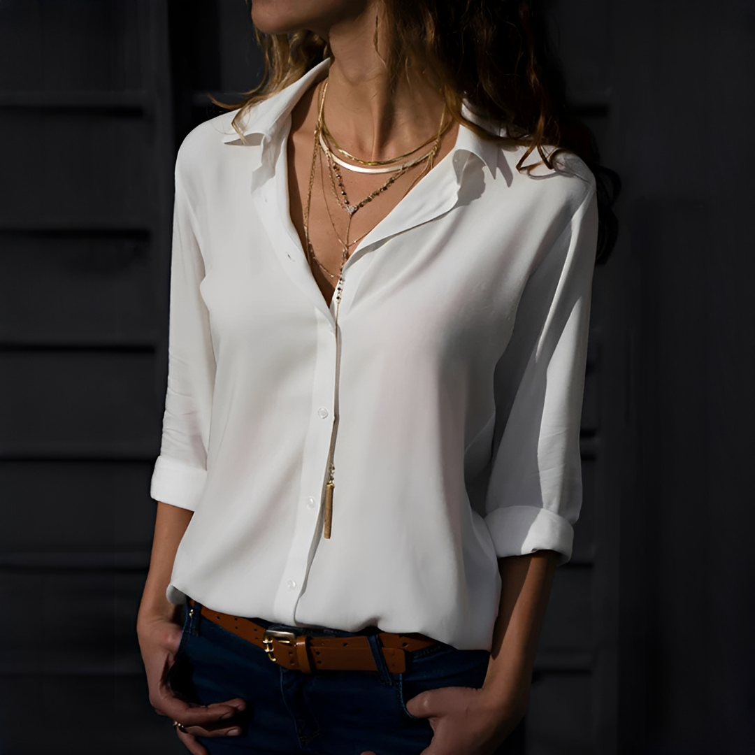 Aiah - Flowy V-Neck Blouse