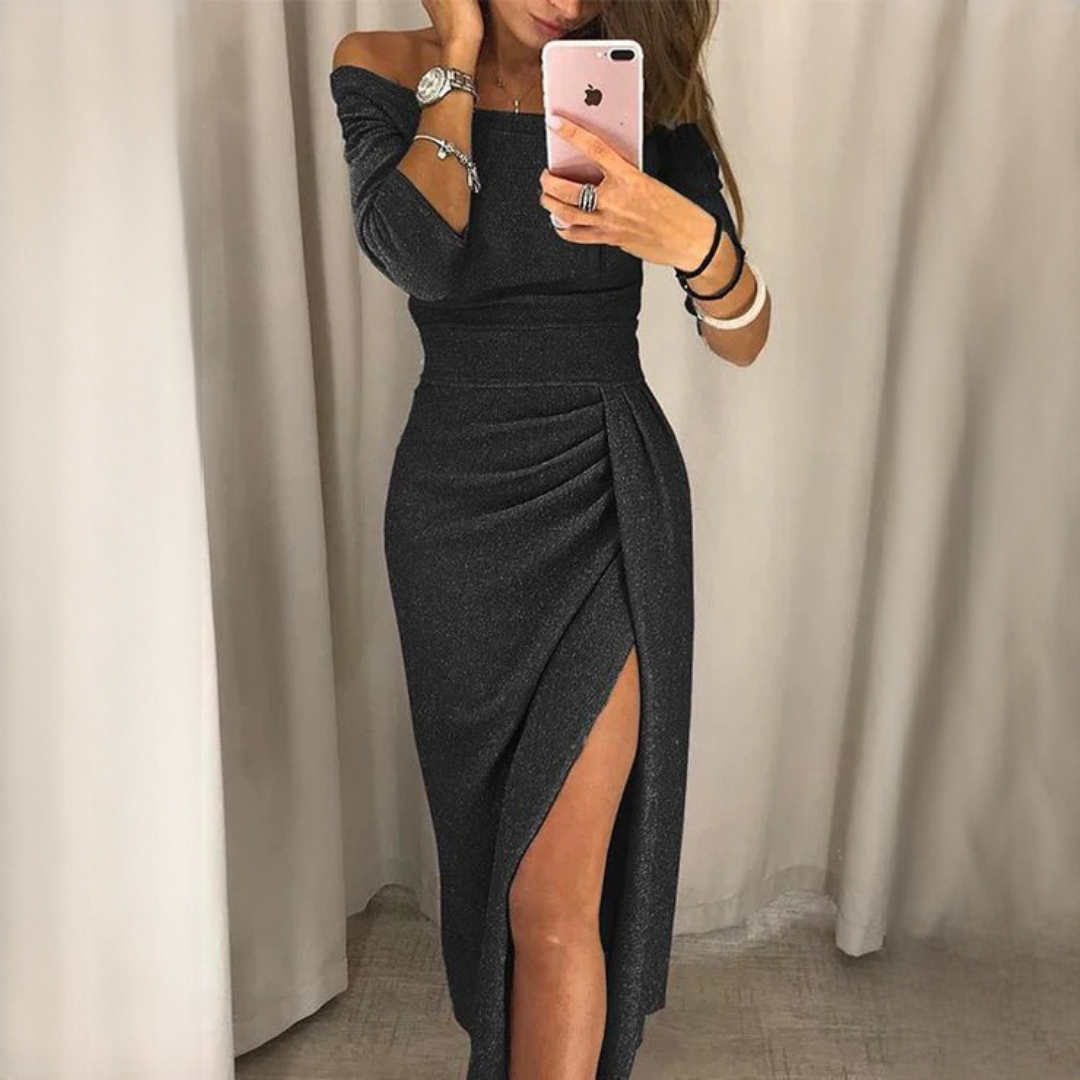 Leila - Stylish Wrapped Long Dress