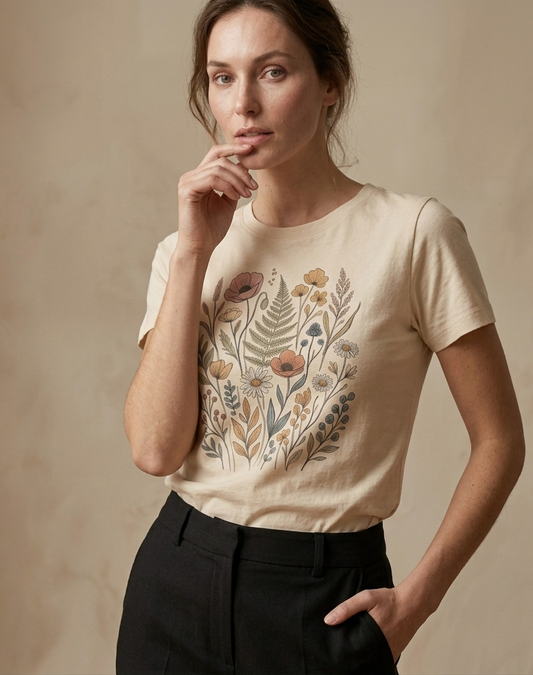 Beige Cotton T-Shirt