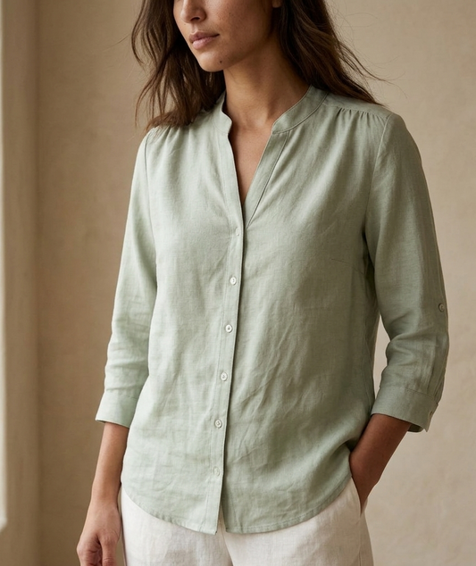 Light Green Cotton Blouse