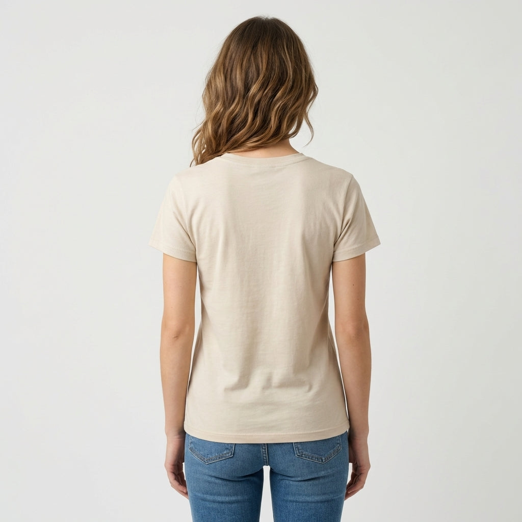 Beige Cotton T-Shirt