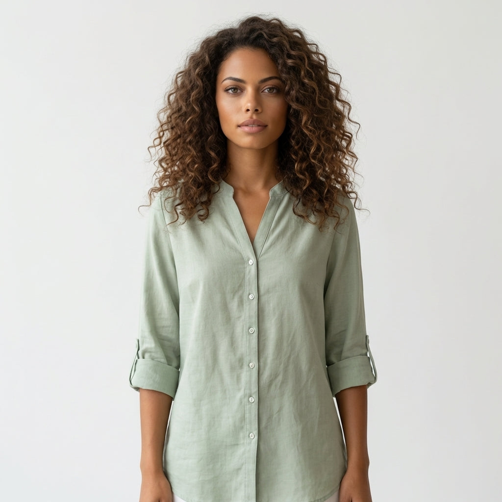 Light Green Cotton Blouse