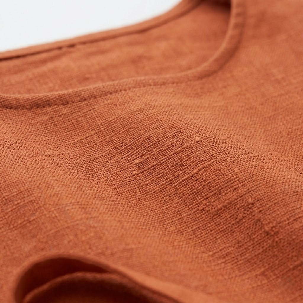 Orange Linen Dress